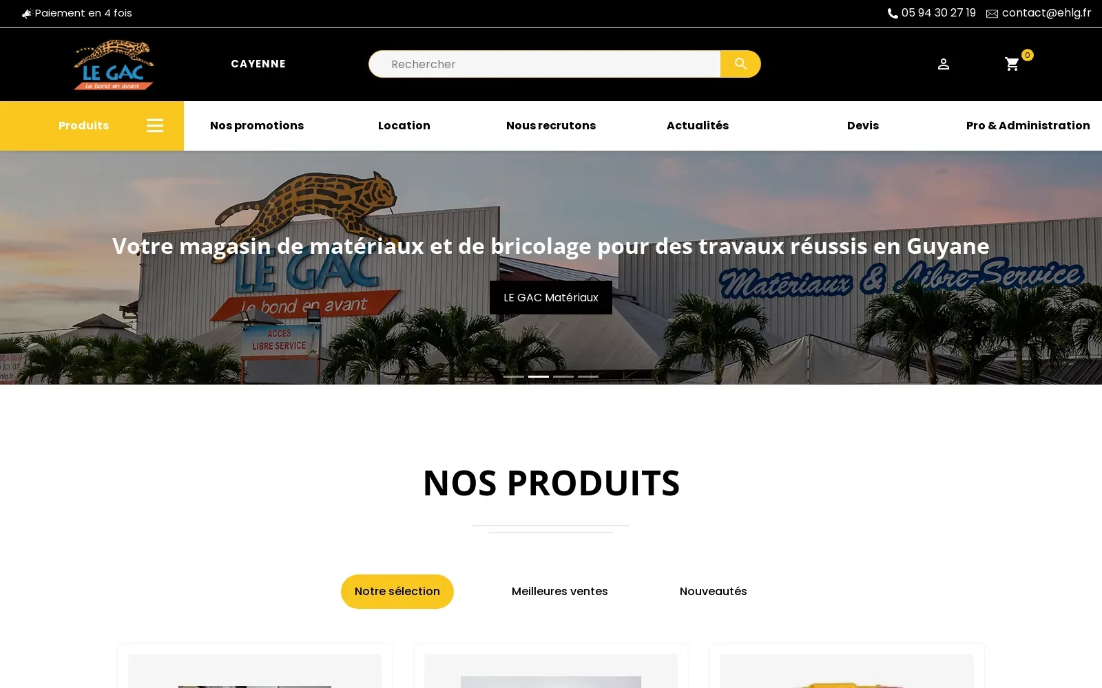 Aperçu du site LE GAC Matériaux