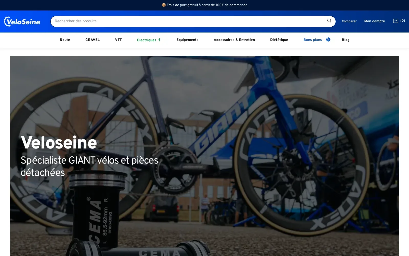 Aperçu du site Veloseine & Sucycles