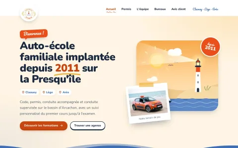 Page Accueil, version ordinateur