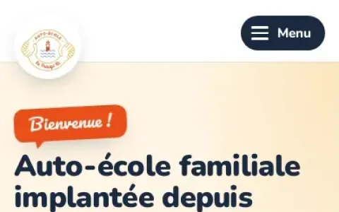 Page Accueil, version mobile