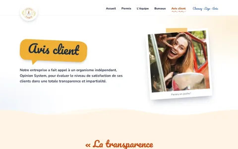 Page Avis, version ordinateur