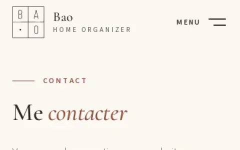 Page Contact, version mobile
