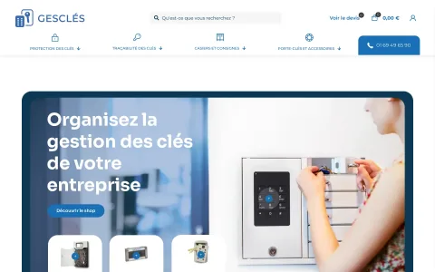 Page d'accueil de Gescles, version ordinateur
