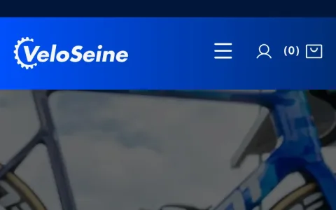 Page d'accueil de Veloseine, version mobile