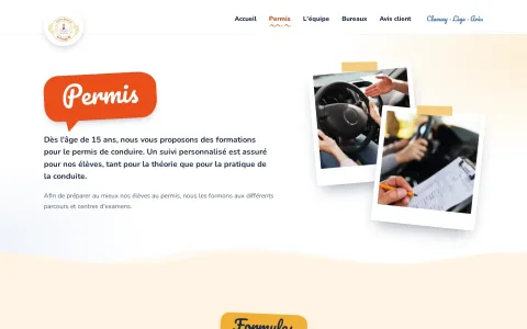 Page Permis, version ordinateur