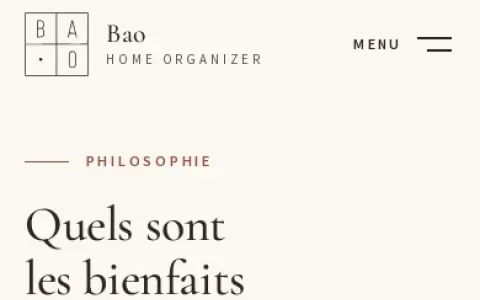 Page Philosophie, version mobile