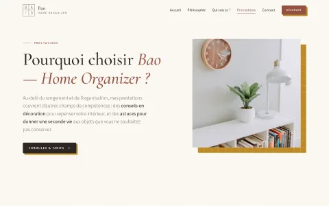 Page Prestations, version ordinateur