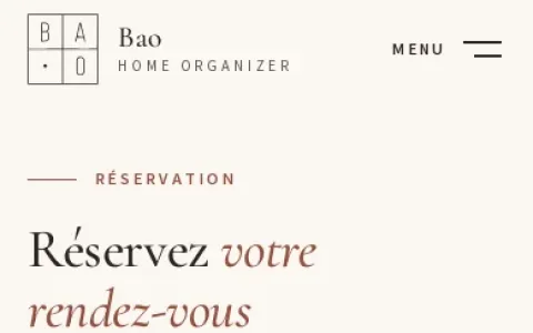 Page Réservation, version mobile